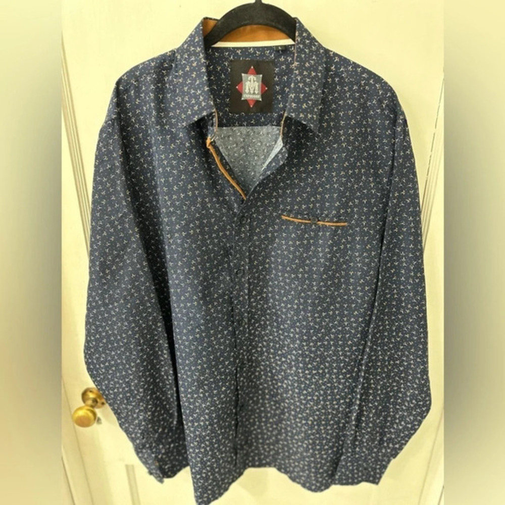 TM‎ Exposure Men's Large Button Down Long Sleeve Shirt